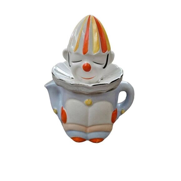 Aikori Ware Hand Painted Reamer Juicer 1941 Two Piece Clown Vintage Made in Japa - Picture 1 of 9